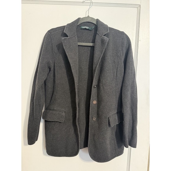 Lauren Ralph Lauren Jackets & Blazers - Lauren Ralph Lauren Blazer Womens Medium cotton Poly Blend Silver Button Jacket